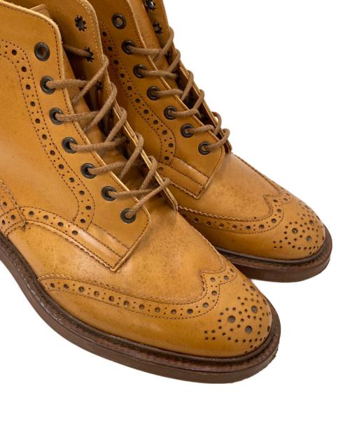 Tricker's（トリッカーズ）Tricker's (トリッカーズ) stow ウイングチップ カントリーブーツ ベージュ サイズ:8.5の古着・服飾アイテム