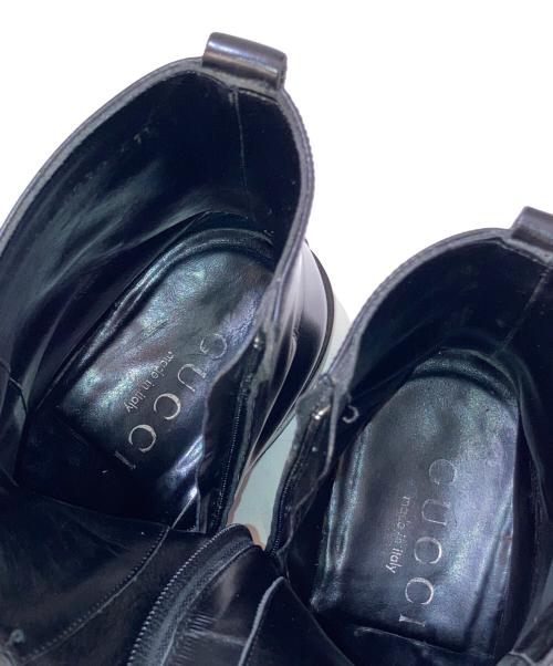 GUCCI（グッチ）GUCCI (グッチ) サイドジップレザーブーツ ブラック サイズ:41 1/2 Eの古着・服飾アイテム