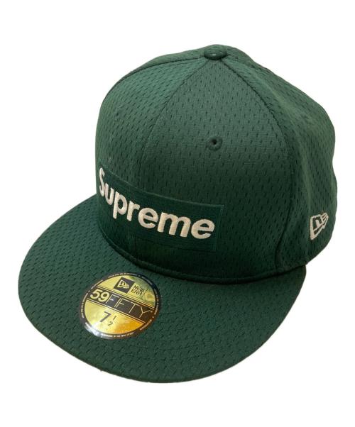 SUPREME（シュプリーム）SUPREME (シュプリーム) New Era (ニューエラ) ボックスロゴ メッシュ 6パネルキャップ グリーン サイズ:7 5/8(60.6cm)の古着・服飾アイテム