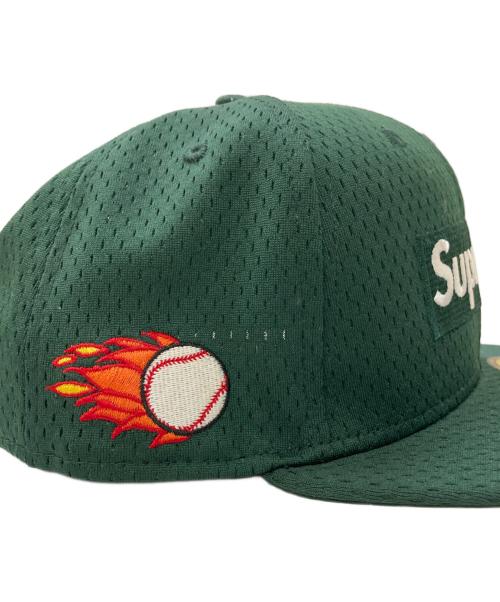 SUPREME（シュプリーム）SUPREME (シュプリーム) New Era (ニューエラ) ボックスロゴ メッシュ 6パネルキャップ グリーン サイズ:7 5/8(60.6cm)の古着・服飾アイテム