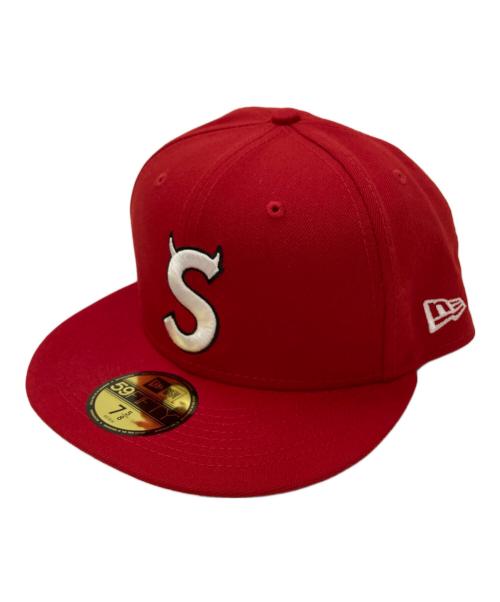 SUPREME（シュプリーム）SUPREME (シュプリーム) New Era (ニューエラ) ツノ Sロゴ 6パネルキャップ レッド サイズ:7 5/8(60.6cm) 未使用品の古着・服飾アイテム