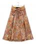 DRAWER（ドゥロワー）の古着「ペイズリー タックスカート」｜オレンジ×ピンク
