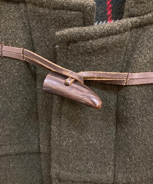 Burberry's（バーバリー）Burberry's (バーバリーズ) 裏地チェック メルトンダッフルコート オリーブ サイズ:Lの古着・服飾アイテム
