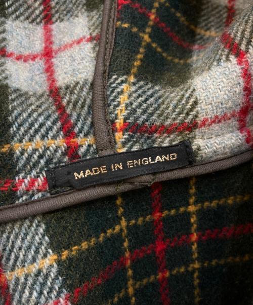 Burberry's（バーバリー）Burberry's (バーバリーズ) 裏地チェック メルトンダッフルコート オリーブ サイズ:Lの古着・服飾アイテム