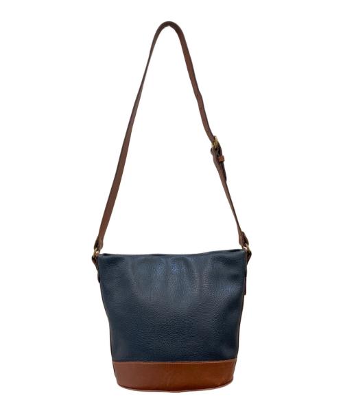 OLD COACH（オールドコーチ）OLD COACH (オールドコーチ) レザーショルダーバッグ ネイビーの古着・服飾アイテム