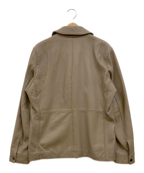 MEN'S BIGI（メンズビギ）MEN'S BIGI (メンズビギ) ラムレザークロームタンニングセミダブルライダース ブラウン サイズ:03の古着・服飾アイテム