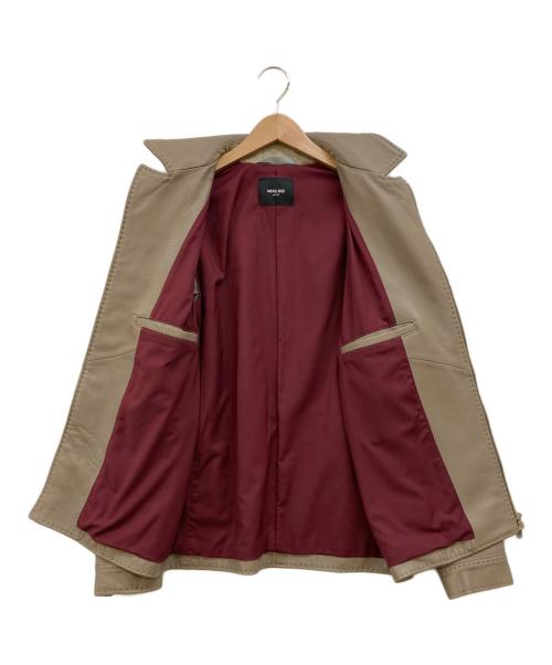 MEN'S BIGI（メンズビギ）MEN'S BIGI (メンズビギ) ラムレザークロームタンニングセミダブルライダース ブラウン サイズ:03の古着・服飾アイテム