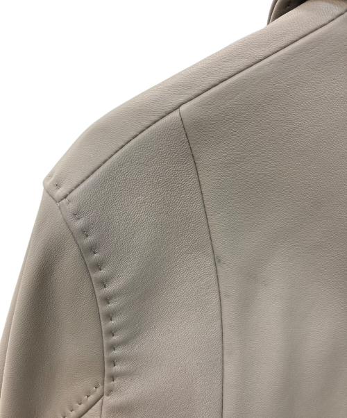 MEN'S BIGI（メンズビギ）MEN'S BIGI (メンズビギ) ラムレザークロームタンニングセミダブルライダース ブラウン サイズ:03の古着・服飾アイテム