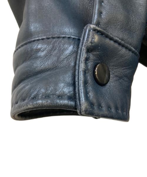 MEN'S BIGI（メンズビギ）MEN'S BIGI (メンズビギ) ラムレザークロームタンニングジャケット ネイビー サイズ:03の古着・服飾アイテム