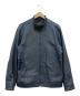 MEN'S BIGI（メンズビギ）の古着「ラムレザークロームタンニングジャケット」｜ネイビー