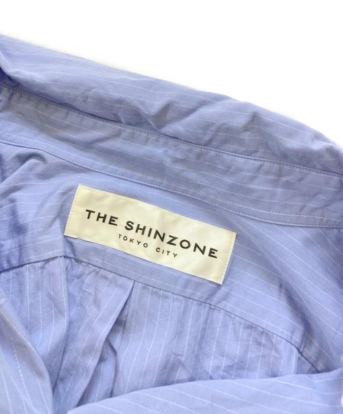 THE SHINZONE（ザ シンゾーン）THE SHINZONE (ザ シンゾーン) STRIPED DADDY SHIRT ブルー サイズ:RSの古着・服飾アイテム