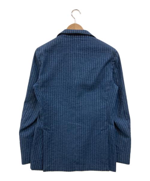 LARDINI（ラルディーニ）LARDINI (ラルディーニ) リネン混 3B ストライプテーラードジャケット ネイビー サイズ:44の古着・服飾アイテム