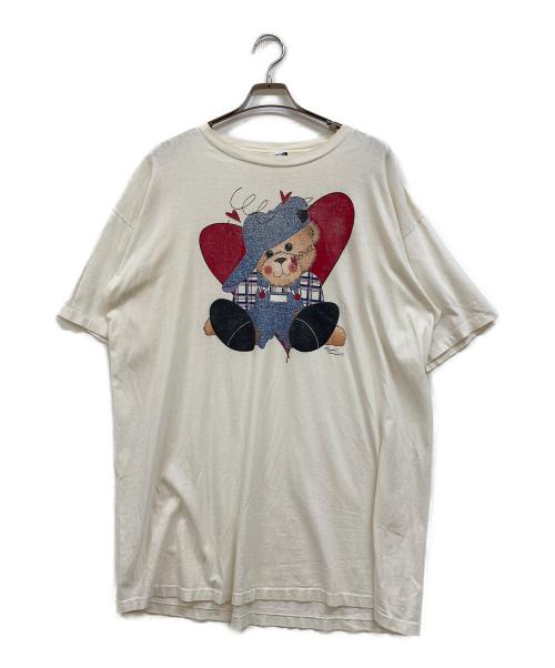ACTIVE WEAR（アクティブウェア）ACTIVE WEAR (アクティブウェア) プリントTシャツ ホワイト サイズ:Freeの古着・服飾アイテム
