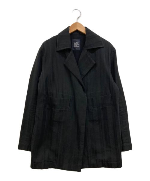 LIMI feu（リミフゥ）LIMI feu (リミフゥ) リネンブレンドストライプトッパージャケット ブラック サイズ:Sの古着・服飾アイテム