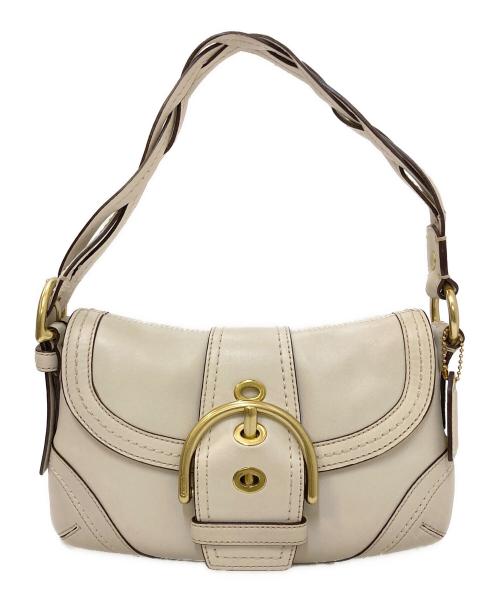 COACH（コーチ）COACH (コーチ) ソーホー レザーワンショルダーバッグ ホワイトの古着・服飾アイテム