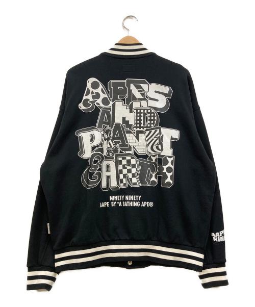 Aape BY A BATHING APE（エーエイプ バイ アベイシングエイプ）AAPE BY A BATHING APE (エーエイプ バイ アベイシングエイプ) 9090 (9090) スナップボタンスタジャン ブラック サイズ:Lの古着・服飾アイテム