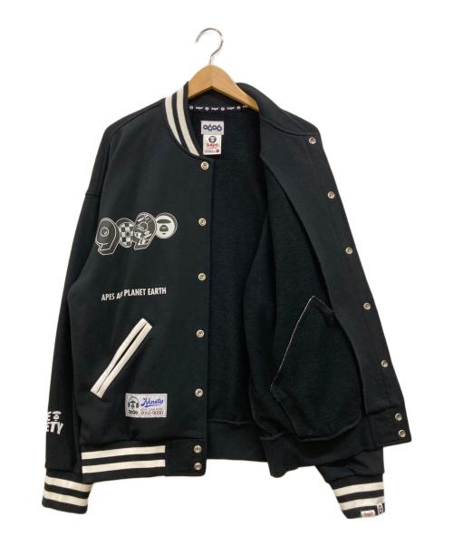 Aape BY A BATHING APE（エーエイプ バイ アベイシングエイプ）AAPE BY A BATHING APE (エーエイプ バイ アベイシングエイプ) 9090 (9090) スナップボタンスタジャン ブラック サイズ:Lの古着・服飾アイテム