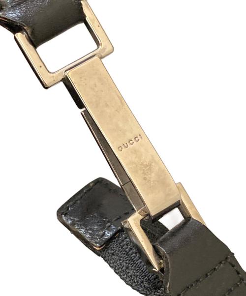 GUCCI（グッチ）GUCCI (グッチ) ディアマンテ レザーハンドル ナイロンワンショルダーバッグ ブラックの古着・服飾アイテム