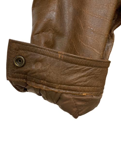 urban express（アーバン エクスプレス）urban express (アーバン エクスプレス) 襟ボア G-1 レザーフライトジャケット ブラウン サイズ:Lの古着・服飾アイテム