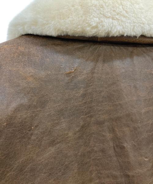 urban express（アーバン エクスプレス）urban express (アーバン エクスプレス) 襟ボア G-1 レザーフライトジャケット ブラウン サイズ:Lの古着・服飾アイテム