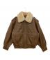 urban express（アーバン エクスプレス）の古着「襟ボア G-1 レザーフライトジャケット」｜ブラウン