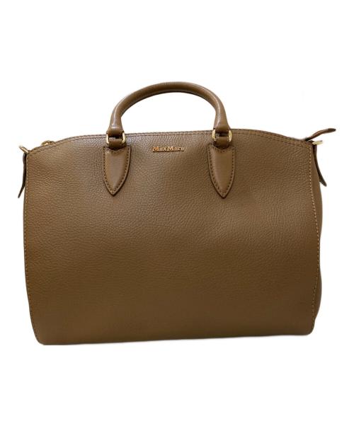 MaxMara（マックスマーラ）MaxMara (マックスマーラ) 2WAYレザートートバッグ ブラウン サイズ:下記参照の古着・服飾アイテム