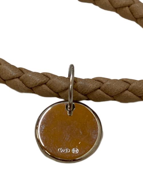 BOTTEGA VENETA（ボッテガベネタ）BOTTEGA VENETA (ボッテガベネタ) イントレチャート レザーストラップ ベージュの古着・服飾アイテム