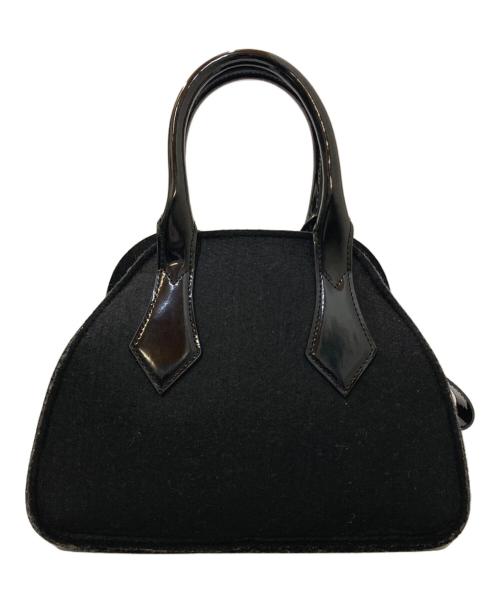 Vivienne Westwood（ヴィヴィアンウエストウッド）Vivienne Westwood (ヴィヴィアンウエストウッド) フエルト ハート型 オーブ ライトメルトンハンドバッグ ブラックの古着・服飾アイテム