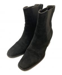 GUCCI（グッチ）の古着「スウェードサイドゴアブーツ」｜ブラック