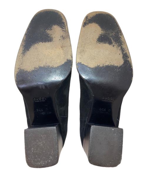 GUCCI（グッチ）GUCCI (グッチ) スウェードサイドゴアブーツ ブラック サイズ:34 1/2の古着・服飾アイテム