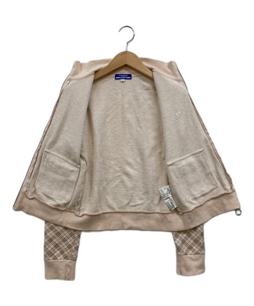 BURBERRY BLUE LABEL（バーバリーロンドンブルーレーベル）BURBERRY BLUE LABEL (バーバリーロンドンブルーレーベル) ノバチェック ジップアップ スウェットトラックジャケット ベージュ サイズ:38の古着・服飾アイテム