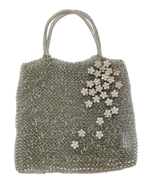 ANTEPRIMA（アンテプリマ）ANTEPRIMA (アンテプリマ) 花柄ビジュー ワイヤーミニハンドバッグ シルバー サイズ:下記参照の古着・服飾アイテム