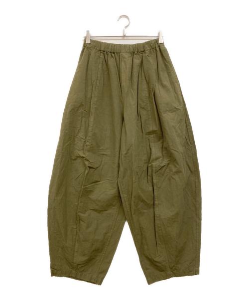 Curensology（カレンソロジー）Curensology (カレンソロジー) コットンリネンドロストパンツ オリーブ サイズ:Fの古着・服飾アイテム