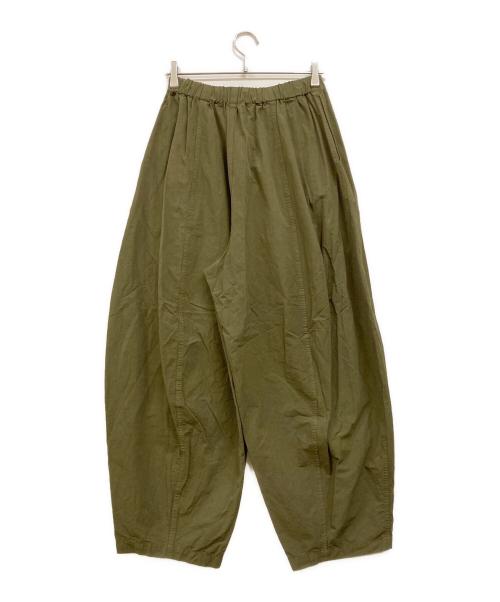 Curensology（カレンソロジー）Curensology (カレンソロジー) コットンリネンドロストパンツ オリーブ サイズ:Fの古着・服飾アイテム