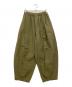 Curensology（カレンソロジー）の古着「コットンリネンドロストパンツ」｜オリーブ