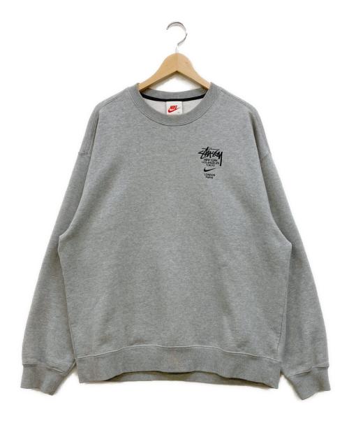 stussy（ステューシー）stussy (ステューシー) Fleece Crew Sweatshirt グレー サイズ:Mの古着・服飾アイテム