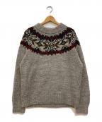 POLO RALPH LAURENポロ・ラルフローレン）の古着「90's ウールブレンド ハンドニット」｜グレー