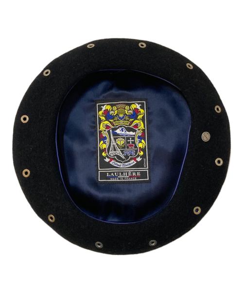 LAULHERE（ローレール）LAULHERE (ローレール) ベレー帽 ブラックの古着・服飾アイテム