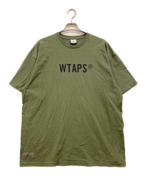 WTAPS（ダブルタップス）WTAPS (ダブルタップス) ロゴTシャツ オリーブ サイズ:4の古着・服飾アイテム