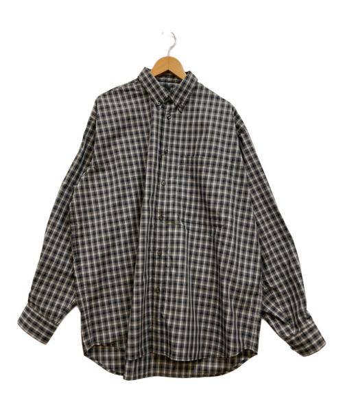 DAIWA（ダイワ）DAIWA (ダイワ) TECH BUTTON DOWN SHIRTS L/S MINI PLAIDS ブラック×グレー サイズ:L 未使用品の古着・服飾アイテム
