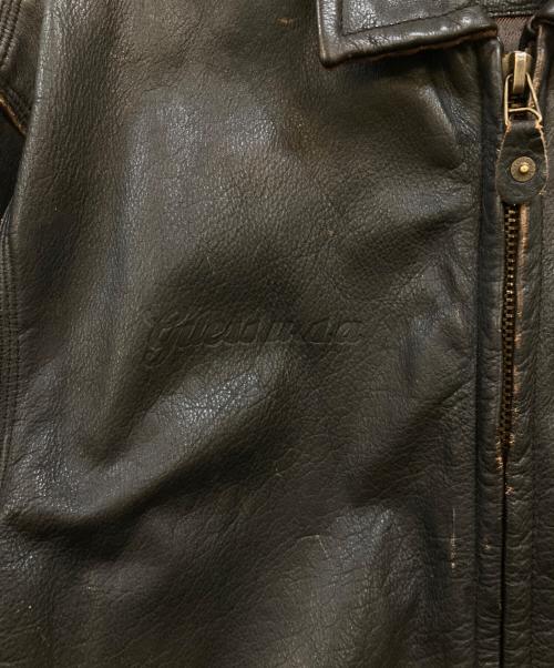 GUESS（ゲス）GUESS (ゲス) ジップアップレザージャケット ブラック サイズ:Sの古着・服飾アイテム