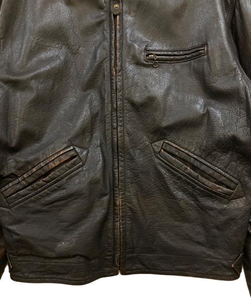 GUESS（ゲス）GUESS (ゲス) ジップアップレザージャケット ブラック サイズ:Sの古着・服飾アイテム