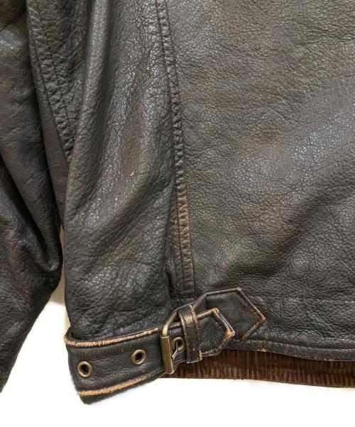 GUESS（ゲス）GUESS (ゲス) ジップアップレザージャケット ブラック サイズ:Sの古着・服飾アイテム