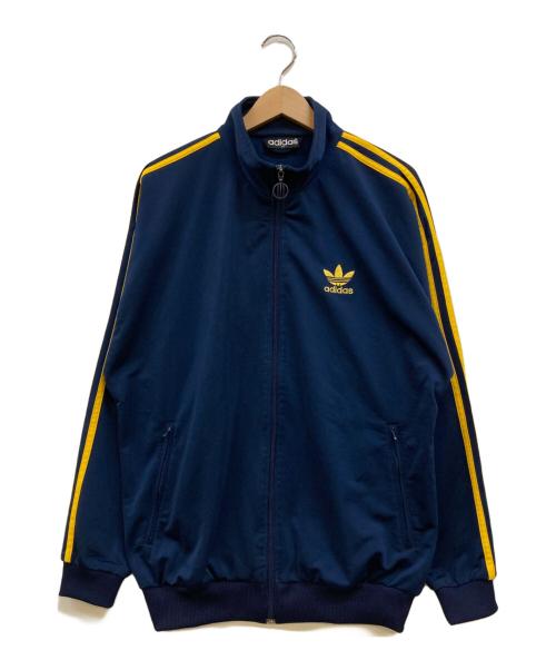 adidas（アディダス）adidas (アディダス) 80's トラックジャケット イエロー×ネイビー サイズ:Mの古着・服飾アイテム