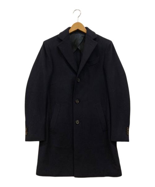 LARDINI（ラルディーニ）LARDINI (ラルディーニ) キャバルリーツイール スポルベリーノ ウールコート ネイビー サイズ:44の古着・服飾アイテム