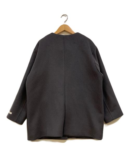 JOURNAL STANDARD relume（ジャーナルスタンダード レリューム）JOURNAL STANDARD relume (ジャーナルスタンダード レリューム) LANA WOOL140クルーネックショートコート グレー サイズ:38の古着・服飾アイテム
