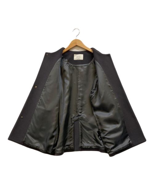 JOURNAL STANDARD relume（ジャーナルスタンダード レリューム）JOURNAL STANDARD relume (ジャーナルスタンダード レリューム) LANA WOOL140クルーネックショートコート グレー サイズ:38の古着・服飾アイテム