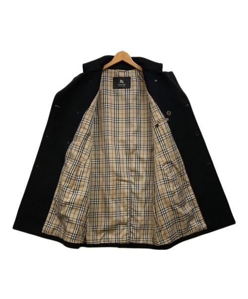 BURBERRY BLACK LABEL（バーバリーブラックレーベル）BURBERRY BLACK LABEL (バーバリーブラックレーベル) 裏地ノバチェック メルトンロングコート ブラック サイズ:Lの古着・服飾アイテム