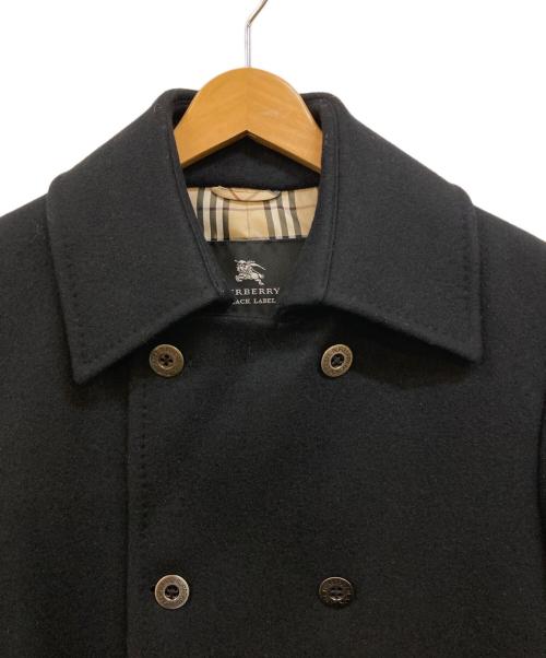 BURBERRY BLACK LABEL（バーバリーブラックレーベル）BURBERRY BLACK LABEL (バーバリーブラックレーベル) 裏地ノバチェック メルトンロングコート ブラック サイズ:Lの古着・服飾アイテム
