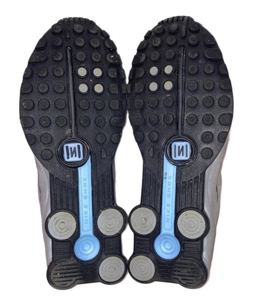 NIKE（ナイキ）NIKE (ナイキ) NIKE SHOX R4 METALLIC SILVER/METALLIC SILVER-BLACK ブルー×シルバー サイズ:30㎝の古着・服飾アイテム